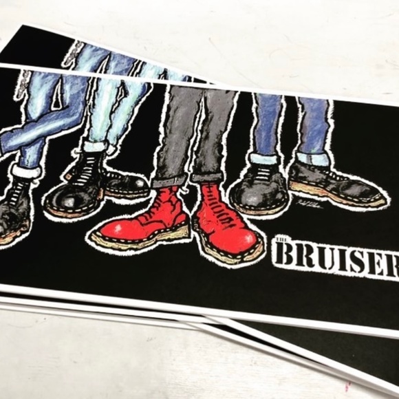 Official!! The Bruisers  Print autographed by Al Barr (dropkick murphys) - Picture 1 of 2